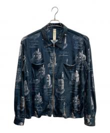 SHINYA KOZUKA（シンヤコズカ）の古着「ZIP SHIRT」｜グリーン