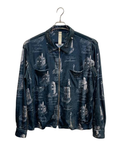 SHINYA KOZUKA（シンヤコズカ）SHINYA KOZUKA (シンヤコズカ) ZIP SHIRT グリーン サイズ:Lの古着・服飾アイテム