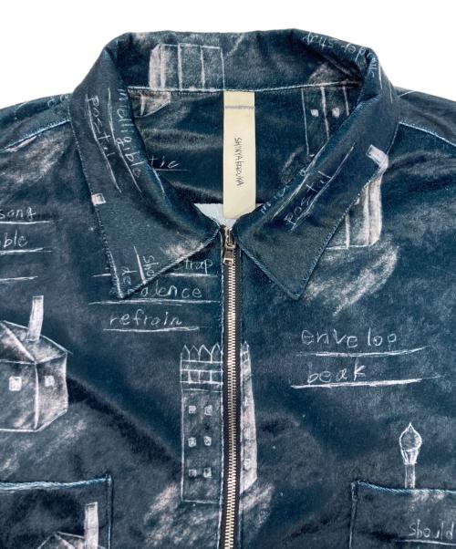 SHINYA KOZUKA（シンヤコズカ）SHINYA KOZUKA (シンヤコズカ) ZIP SHIRT グリーン サイズ:Lの古着・服飾アイテム