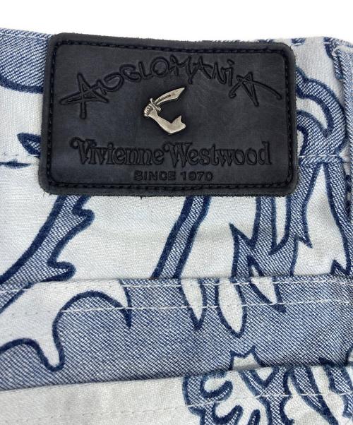 Vivienne Westwood ANGLOMANIA（ヴィヴィアンウエストウッドアングロマニア）Vivienne Westwood ANGLOMANIA (ヴィヴィアンウエストウッドアングロマニア) 総柄パンツ ブルー サイズ:29の古着・服飾アイテム