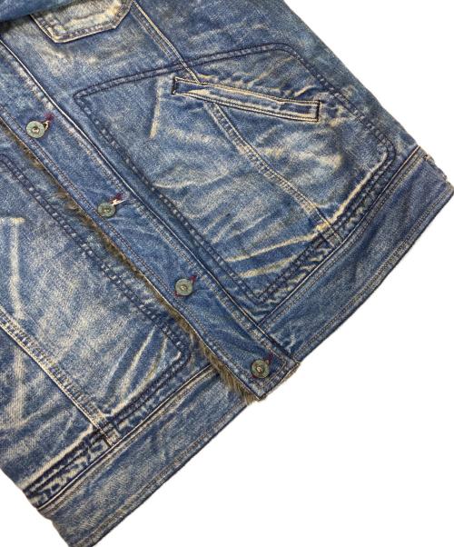 DIESEL（ディーゼル）DIESEL (ディーゼル) ダメージデニムランチジャケット インディゴ サイズ:Lの古着・服飾アイテム