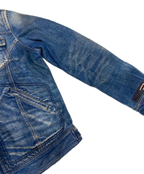DIESEL（ディーゼル）DIESEL (ディーゼル) ダメージデニムランチジャケット インディゴ サイズ:Lの古着・服飾アイテム