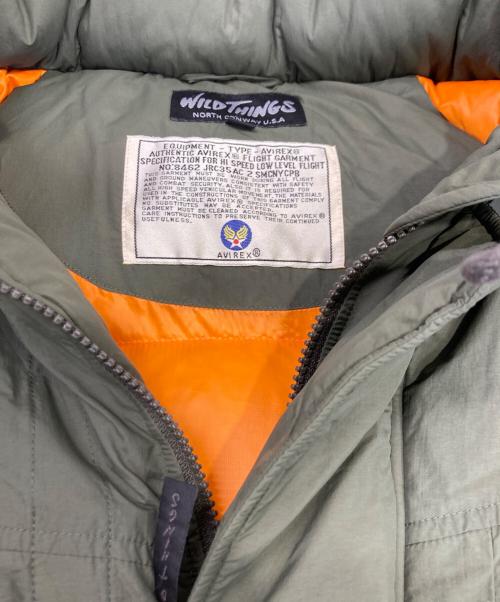 WILD THINGS（ワイルドシングス）WILD THINGS (ワイルドシングス) AVIREX (アヴィレックス) モンスターパーカー カーキ サイズ:XLの古着・服飾アイテム