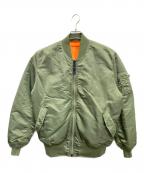 ALPHA INDUSTRIESアルファインダストリーズ）の古着「MA-1 CORE TALL フライトジャケット」｜カーキ