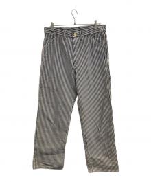 SUGAR CANE（シュガーケーン）の古着「11オンスヒッコリーストライプ ワークパンツ」｜ベージュ
