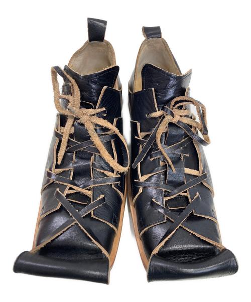 beauty:beast（ビューティービースト）beauty:beast (ビューティービースト) 巻き靴 ブラック サイズ:25の古着・服飾アイテム