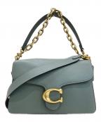COACHコーチ）の古着「チェーン タビー ショルダー バッグ」｜グリーン