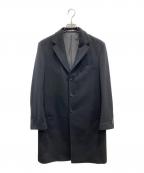 EDIFICEエディフィス）の古着「SUPER 140's ウール / カシミヤ チェスターコート」｜ブラック
