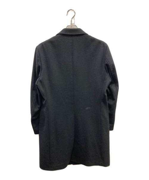 EDIFICE（エディフィス）EDIFICE (エディフィス) SUPER 140's ウール / カシミヤ チェスターコート ブラック サイズ:46の古着・服飾アイテム