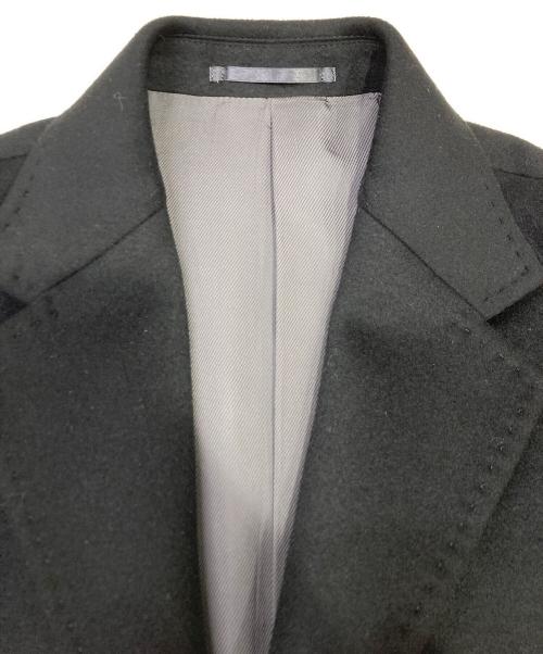 EDIFICE（エディフィス）EDIFICE (エディフィス) SUPER 140's ウール / カシミヤ チェスターコート ブラック サイズ:46の古着・服飾アイテム
