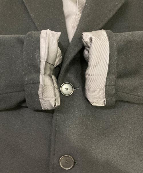 EDIFICE（エディフィス）EDIFICE (エディフィス) SUPER 140's ウール / カシミヤ チェスターコート ブラック サイズ:46の古着・服飾アイテム