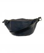 SLOWスロウ）の古着「レザーボディーバッグ」｜ブラック