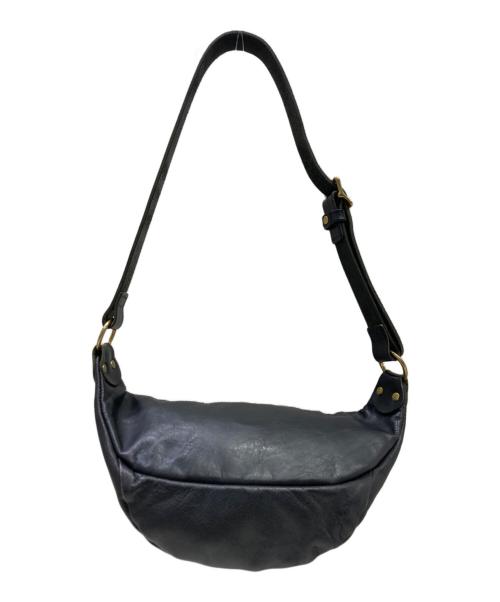 SLOW（スロウ）SLOW (スロウ) レザーボディーバッグ ブラックの古着・服飾アイテム