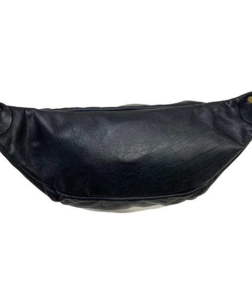 SLOW（スロウ）SLOW (スロウ) レザーボディーバッグ ブラックの古着・服飾アイテム