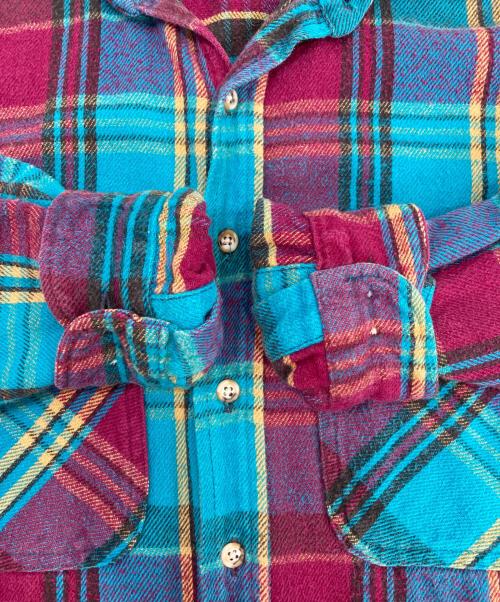 FIVE BROTHER（ファイブブラザー）FIVE BROTHER (ファイブブラザー) ネルシャツ ブルー サイズ:Mの古着・服飾アイテム