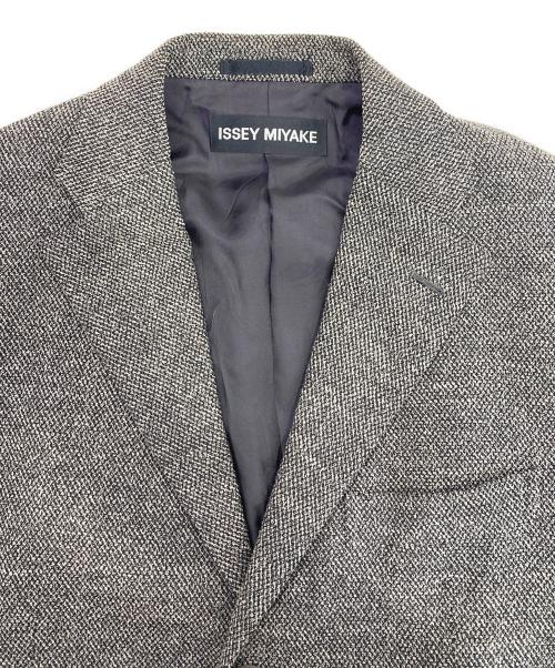 ISSEY MIYAKE（イッセイミヤケ）ISSEY MIYAKE (イッセイミヤケ) ツイードテーラードジャケット グレー サイズ:3の古着・服飾アイテム