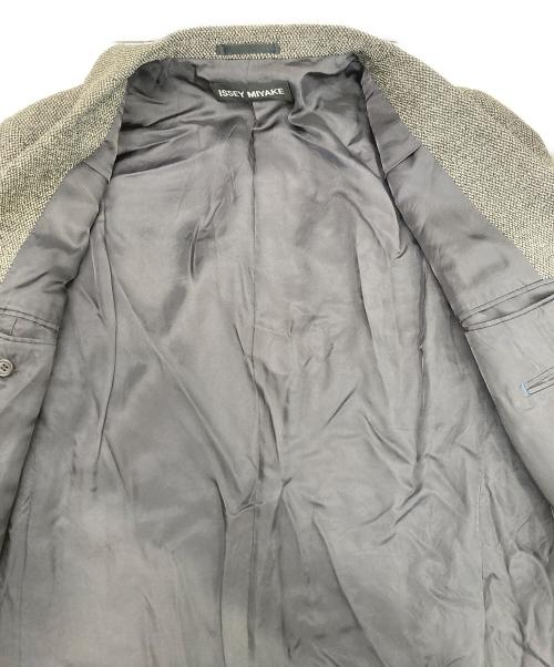 ISSEY MIYAKE（イッセイミヤケ）ISSEY MIYAKE (イッセイミヤケ) ツイードテーラードジャケット グレー サイズ:3の古着・服飾アイテム