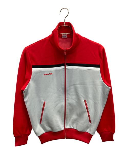 adidas（アディダス）adidas (アディダス) トラックジャケット レッド×グレー サイズ:Lの古着・服飾アイテム