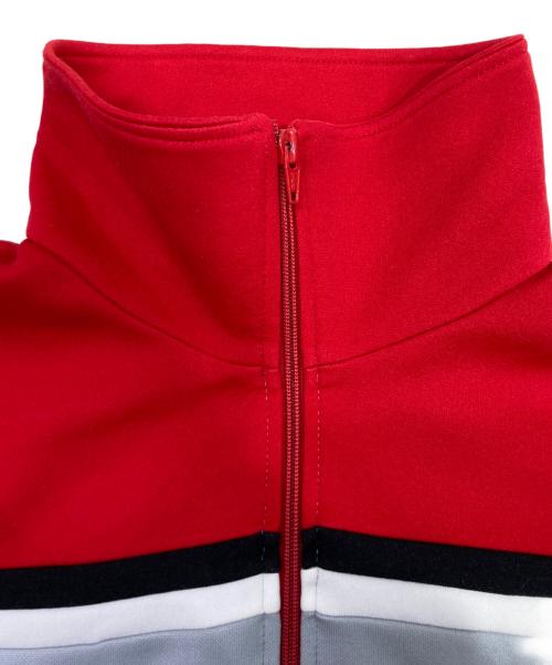 adidas（アディダス）adidas (アディダス) トラックジャケット レッド×グレー サイズ:Lの古着・服飾アイテム