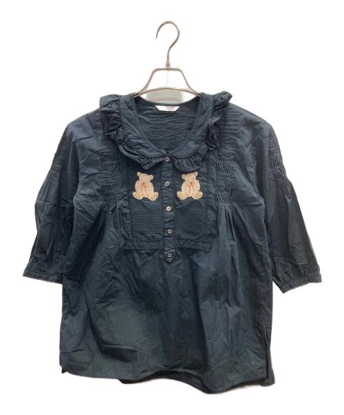 WONDERFUL WORLD（ワンダフルワールド）WONDERFUL WORLD (ワンダフルワールド) ブラウス ブラック サイズ:表記無しの古着・服飾アイテム