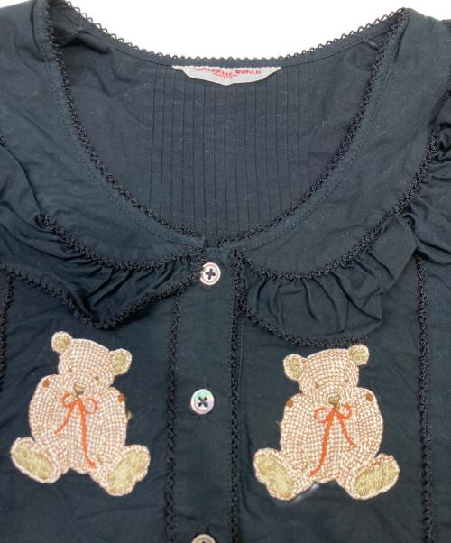 WONDERFUL WORLD（ワンダフルワールド）WONDERFUL WORLD (ワンダフルワールド) ブラウス ブラック サイズ:表記無しの古着・服飾アイテム