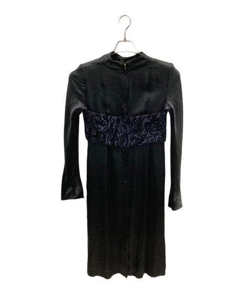 TOGA PULLA（トーガ プルラ）TOGA PULLA (トーガ プルラ) クラッシュサテンドレス ブラック サイズ:Sの古着・服飾アイテム