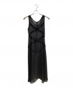 PINK HOUSEピンクハウス）の古着「ドットキャミソールワンピース」｜ブラック