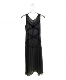 PINK HOUSE（ピンクハウス）の古着「ドットキャミソールワンピース」｜ブラック