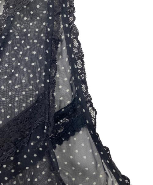 PINK HOUSE（ピンクハウス）PINK HOUSE (ピンクハウス) ドットキャミソールワンピース ブラック サイズ:Mの古着・服飾アイテム