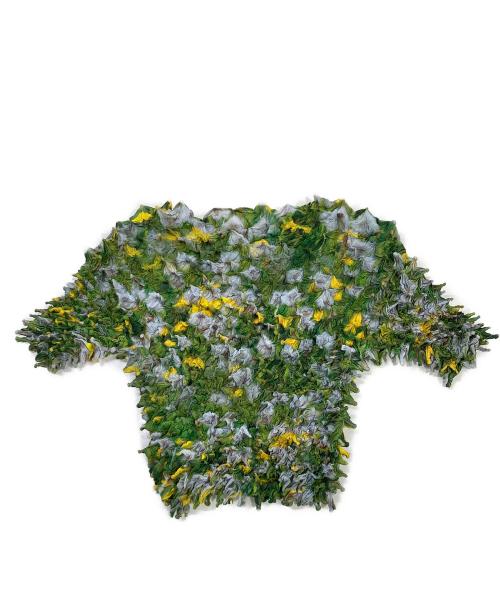 masu（エムエーエスユー）MASU (エムエーエスユー) SPIKEY T-SHIRT グリーン サイズ:46の古着・服飾アイテム