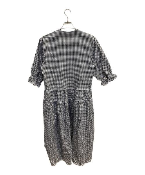 WONDERFUL WORLD（ワンダフルワールド）WONDERFUL WORLD (ワンダフルワールド) ギンガムチェックワンピース ホワイト×ブラック サイズ:表記無しの古着・服飾アイテム