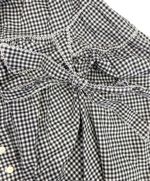 WONDERFUL WORLD（ワンダフルワールド）WONDERFUL WORLD (ワンダフルワールド) ギンガムチェックワンピース ホワイト×ブラック サイズ:表記無しの古着・服飾アイテム