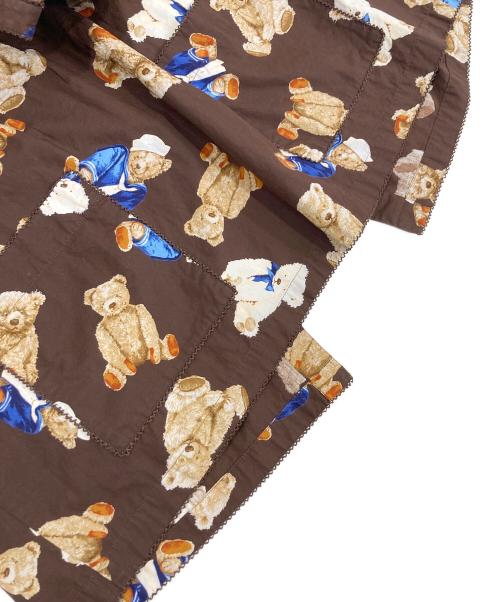 WONDERFUL WORLD（ワンダフルワールド）WONDERFUL WORLD (ワンダフルワールド) くま柄半袖ブラウス ブラウン サイズ:表記なしの古着・服飾アイテム