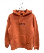 stussyステューシー）の古着「プルオーバーパーカー」｜オレンジ
