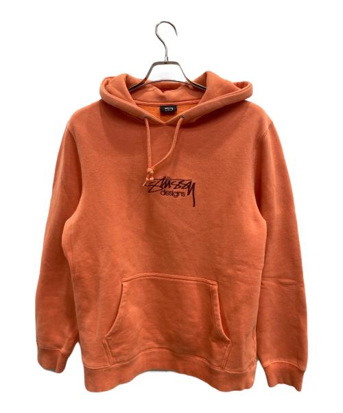 stussy（ステューシー）stussy (ステューシー) プルオーバーパーカー オレンジ サイズ:Sの古着・服飾アイテム