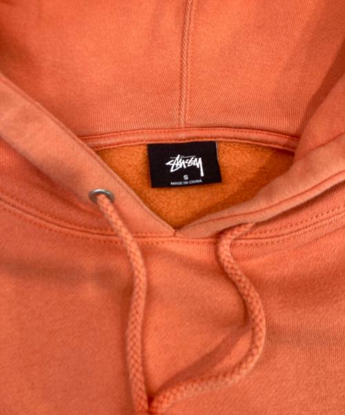 stussy（ステューシー）stussy (ステューシー) プルオーバーパーカー オレンジ サイズ:Sの古着・服飾アイテム
