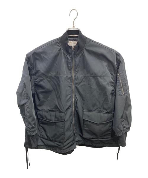 BEARDSLEY（ビアズリー）BEARDSLEY (ビアズリー) フレアMA-1ブルゾン ブラック サイズ:Fの古着・服飾アイテム