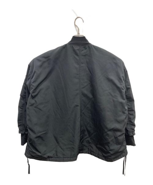 BEARDSLEY（ビアズリー）BEARDSLEY (ビアズリー) フレアMA-1ブルゾン ブラック サイズ:Fの古着・服飾アイテム
