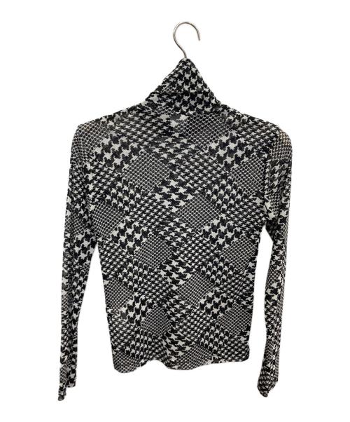 noir kei ninomiya（ノワール ケイ ニノミヤ）noir kei ninomiya (ノワール ケイ ニノミヤ) ハイネックシアーカットソー ブラック サイズ:Sの古着・服飾アイテム