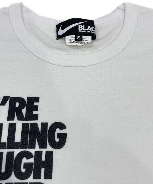 BLACK COMME des GARCONS（ブラックコムデギャルソン）BLACK COMME des GARCONS (ブラックコムデギャルソン) NIKE (ナイキ) Tシャツ ホワイト サイズ:Sの古着・服飾アイテム