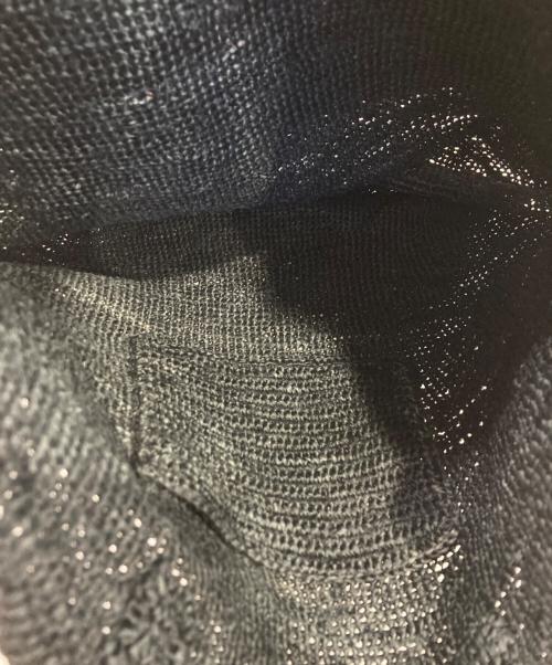 beautiful people（ビューティフルピープル）beautiful people (ビューティフルピープル) ラフィアニッティングトートバッグ ブラックの古着・服飾アイテム