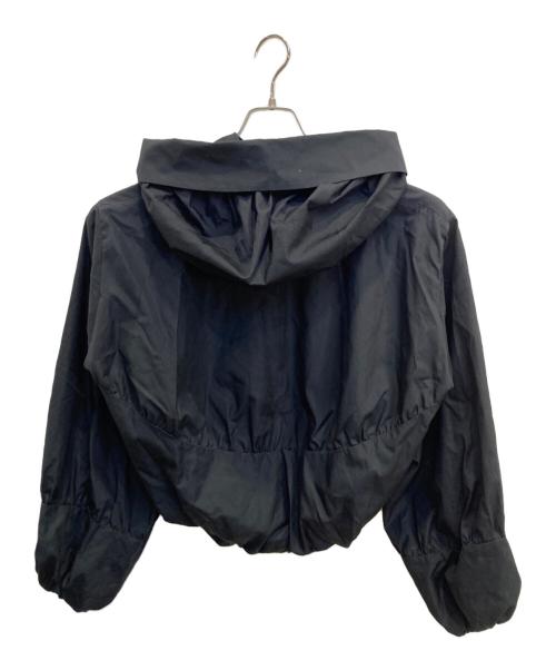 noir kei ninomiya（ノワール ケイ ニノミヤ）noir kei ninomiya (ノワール ケイ ニノミヤ) 綿ブロードフーディーブラウス ブラック サイズ:Sの古着・服飾アイテム