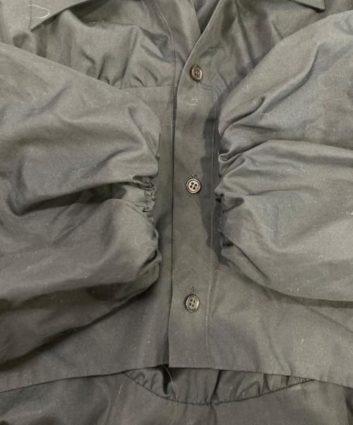 noir kei ninomiya（ノワール ケイ ニノミヤ）noir kei ninomiya (ノワール ケイ ニノミヤ) 綿ブロードフーディーブラウス ブラック サイズ:Sの古着・服飾アイテム