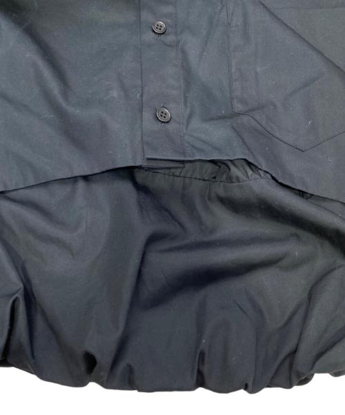 noir kei ninomiya（ノワール ケイ ニノミヤ）noir kei ninomiya (ノワール ケイ ニノミヤ) 綿ブロードフーディーブラウス ブラック サイズ:Sの古着・服飾アイテム