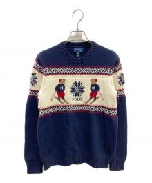 POLO RALPH LAUREN（ポロ・ラルフローレン）の古着「ポロベアノルディックセーター」｜ネイビー