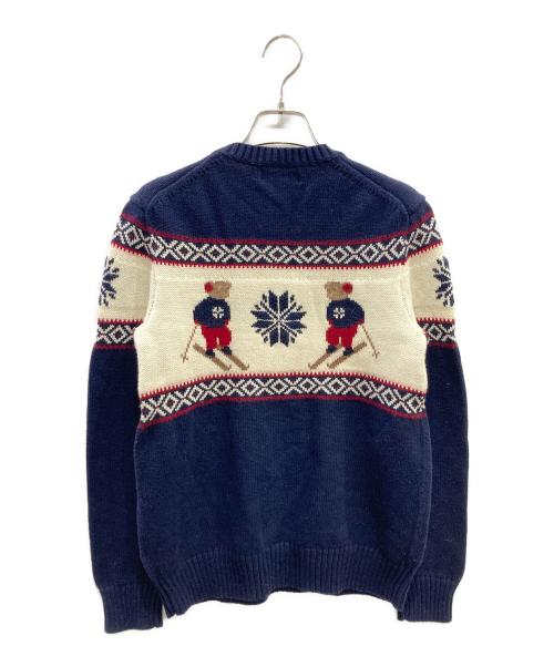 POLO RALPH LAUREN（ポロ・ラルフローレン）POLO RALPH LAUREN (ポロ・ラルフローレン) ポロベアノルディックセーター ネイビー サイズ:L/G(14-16)の古着・服飾アイテム