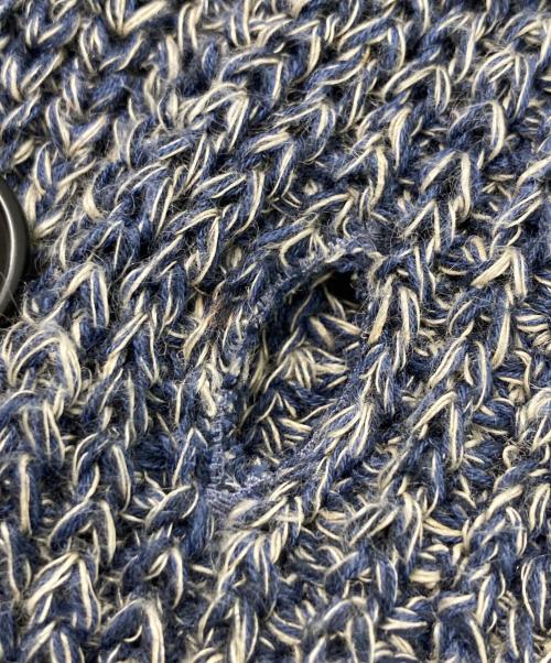 Drumohr（ドルモア）Drumohr (ドルモア) リネン混ショールカラーカーディガン ネイビー サイズ:50の古着・服飾アイテム