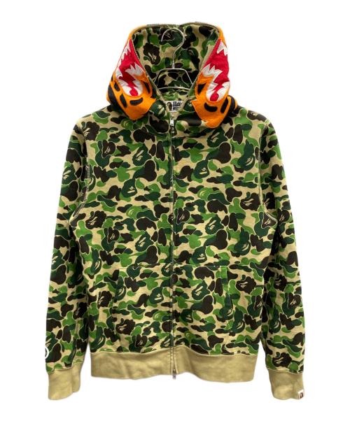 A BATHING APE（ア ベイシング エイプ）A BATHING APE (ア ベイシング エイプ) ジップアップパーカー グリーン サイズ:Lの古着・服飾アイテム
