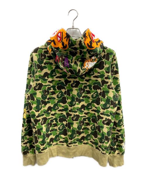 A BATHING APE（ア ベイシング エイプ）A BATHING APE (ア ベイシング エイプ) ジップアップパーカー グリーン サイズ:Lの古着・服飾アイテム