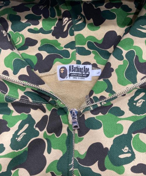 A BATHING APE（ア ベイシング エイプ）A BATHING APE (ア ベイシング エイプ) ジップアップパーカー グリーン サイズ:Lの古着・服飾アイテム